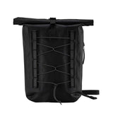 Black Bike Waterproof Roll-Top Backpack