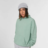 Unisex Cooper Dry Hoodie in mint green with oversized fit and double-layered hood, ideal for custom branded retail and B2B apparel.
