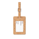 Cork Luggage Tag with insert front side