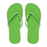 Green flip flop top view