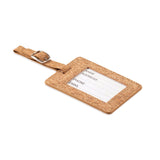 Cork Luggage Tag with insert front